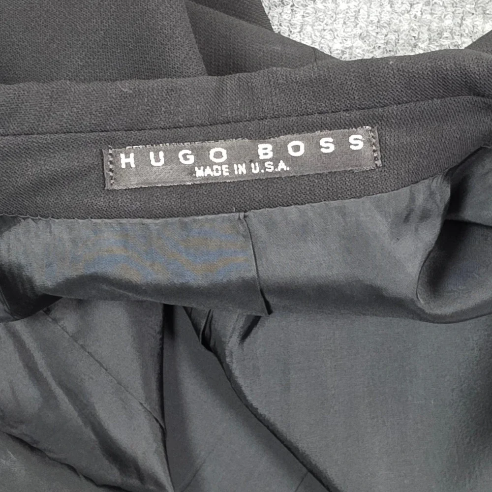 Hugo Boss Suit Jacket Mens 42R Regular Black Wool Business Formal Professional
